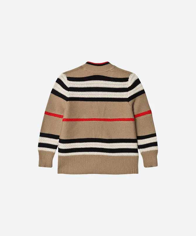 Stripe Cashmere Cardigan - Image 2